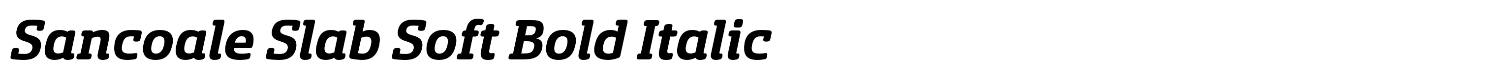Sancoale Slab Soft Bold Italic